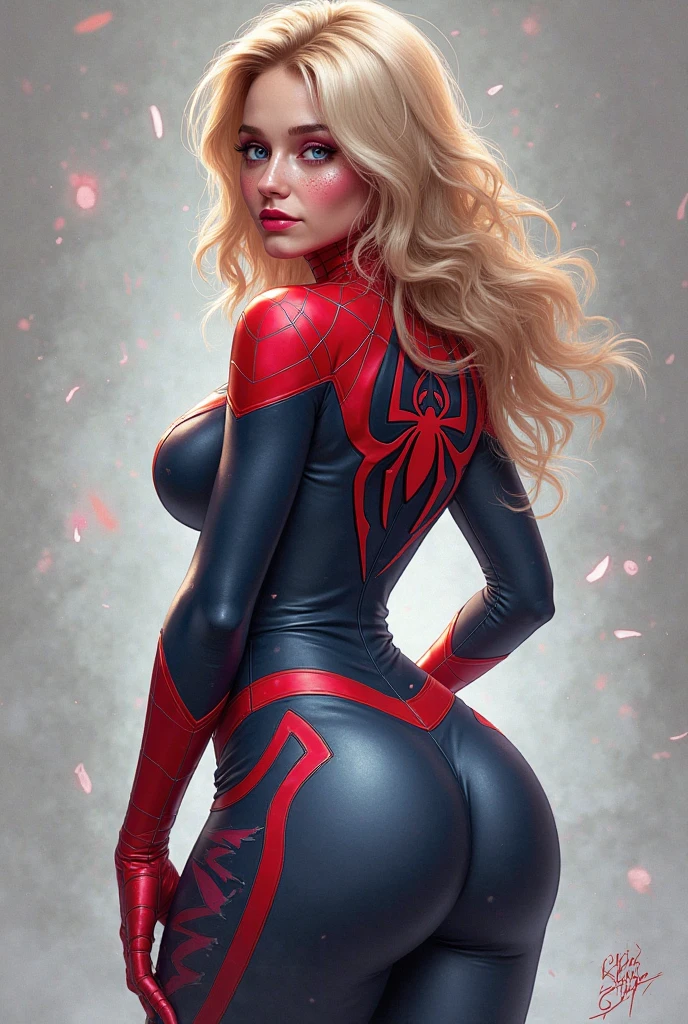 (((BIG ASS))) Margot Robbie in spiderman suit, 8k