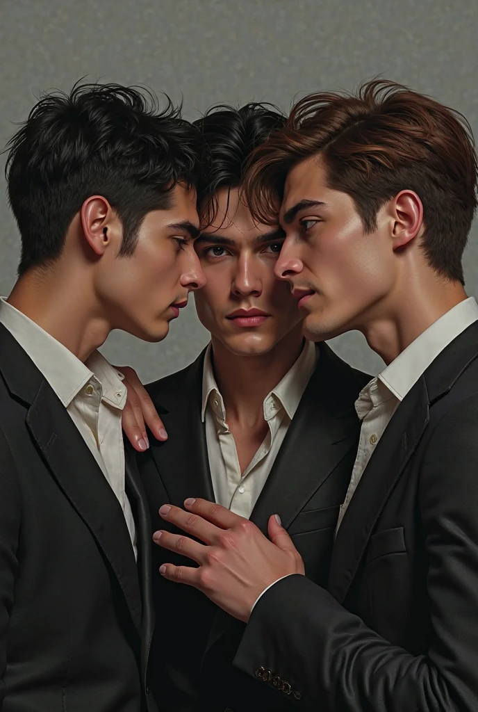 Rob Cantor (from Tally Hall) and Alex Turner (from Arctic Monkeys) kissing each other