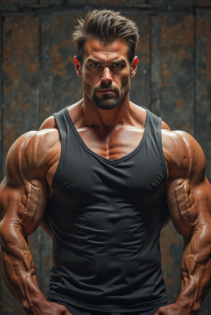 肌肉男, huge chest, huge biceps, light brown hair, eyes browns