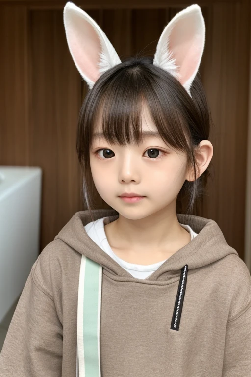 Brown-eared robes，a baby face，Red cheeks on the face，Reading a book