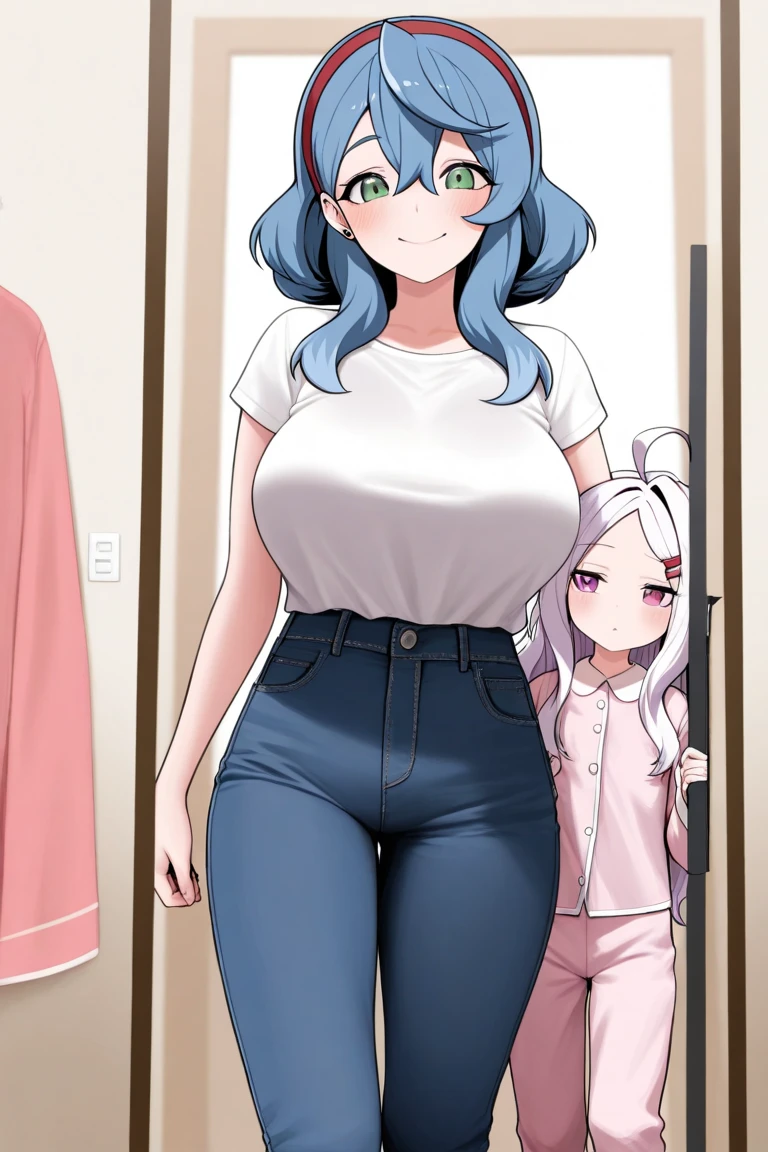 (highest quality)、big head、Confused face、(big breasted clara:1.2) On the street wearing blue jeans and shirt、whole body、erect nipples、ahegao、(BIG ASS)、nipples
((((go))))((((pubic hair))))
