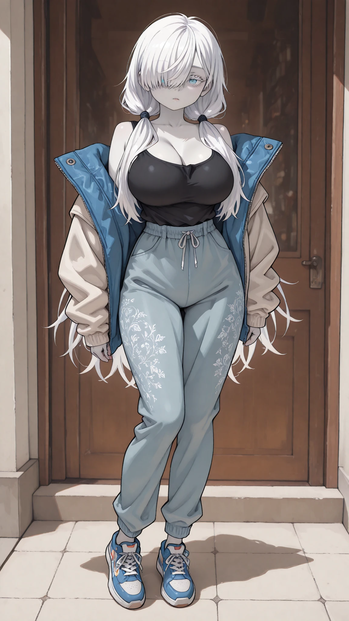 Score_9, score_8_up, score_7_up, score_6_up, gyaru, source_anime, 1girl, solo, white background, brick wall backdrop, upper body, looking at viewer, BREAK, earrings, BREAK, thin pink lips, tanned skin, pink makeup, fur trim, bare shoulders, off shoulder, white choker, hairclip, hair between eyes, Smile, full body image