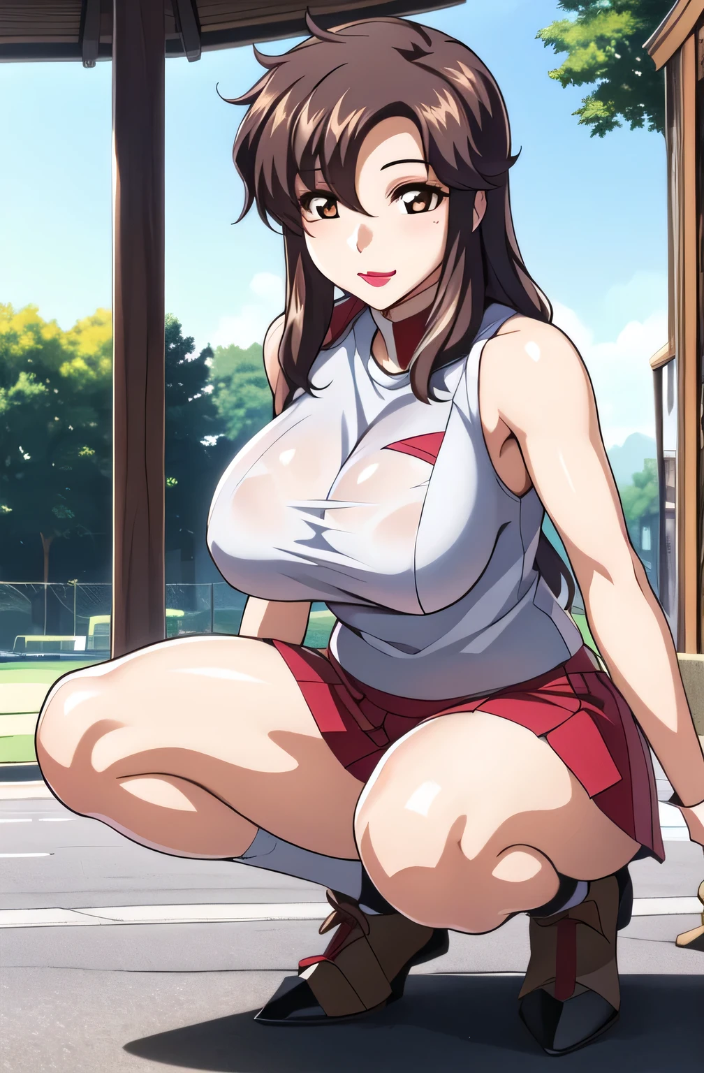 Can you draw a smiling figure with her mouth hidden?, I hide my mouth with my hands,, ,White Micro Mini Skirt, 、I want to see through her skin, ,faceの表情を丁寧に描く,, , sleeveless, tennis player,faceは作品に必要なのでトリミングしないでください,Great enough even if you make your own,悲しいface,40歳大人のcolor気のある女性,Big Breasts even {{more}} on Big Breasts , , see-through knee-high socks , , 青colorパンティ, my whole body ,Big Breasts,Areolas required ,thighs, ニーハイソックス
前hair,tea _hair, length_hair,red eye,lipstick, offset,
1 girl on break day, 20 years old, young woman , beautiful Finger, beautiful length legS, beautiful body, beautiful NoSe, beautiful character deSign, perfect eye, perfect face,expreSSive eye, perfect balance that controls destruction ,
,(FocuS on her face), (innocent_is big_eye:1.0),light_笑face,
official art , Highly Detailed CG 、 Unity 8k Wallpaper , Full light,Well deep, bright _Front _face_lighting, white skin,
(masterpiece:1.0),(Highest_quality:1.0), 超 high image quality ,4K, {{{{{{{{{{{{{{{{{{{{{{{{{{{{{{{{{{more}}}}}}}}}}}}}}}}}}}}}}}}}}}}}}}}}},
photo shoot, 8k, high image quality , high image quality , absurd:1.2, Kodak Portra 400 , , Blurry Background with Sunlight Shining In , Bokeh:1.2, lens flare , ( vibrant _color:1.2), プロのphoto shoot ,
( beautiful,huge_Her chest is white 、 male'S:1.4), ( beautiful_face:1.5),(Narrow _ waist ),