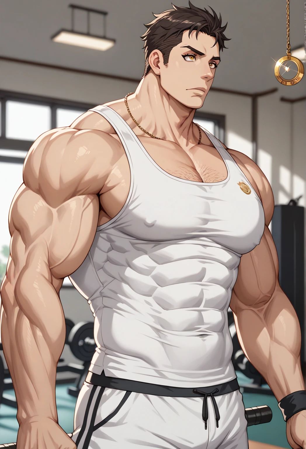 [Picture anime][highest quality photo][ 4k,HD photo quality] (close-up) (photo angle from bottom to top) huge muscular thigh muscles, wear tight triangle briefs small, huge thigh muscles ,muscular thigh muscles, muscular thigh muscles, giant thigh muscles, sinewy thigh muscles,Uzumaki Naruto, lots of sweat flowing down, topless, shirtless, sunny, shiny skin,rosy skin,pink skin, red skin, bodybuilder, 8-pack abs, giant, muscular chest muscles, giant muscular, sinewy biceps, cute baby face , two arms behind the back