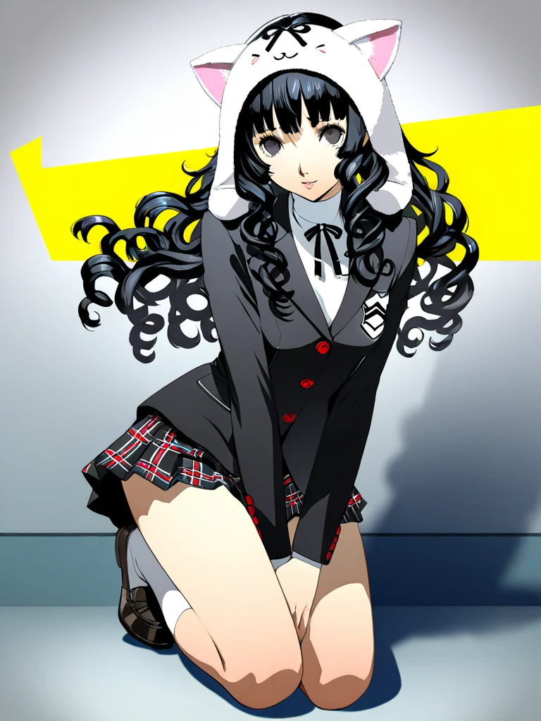 ((best quality)), ((masterpiece)), (detailed), (high resolution), perfect face, 1 Women, (violet slit eyes:1.3), (long black hair), Straight across bangs, (grown-up face:1.4), parted lips, A little big breasts, (naked:1.2), (holding towel:1.2), (towel on leg), lower body, (leaning forward:1.3), (molest), Stimulating, (Embarrassed face), (orgasm:1.2), (anime coloring:1.1), Stimulating, (Yamashiro Ren), Mato Seihei no Slave, looking at viewer, a red hair ribbon, 2d, illustration, from behind,