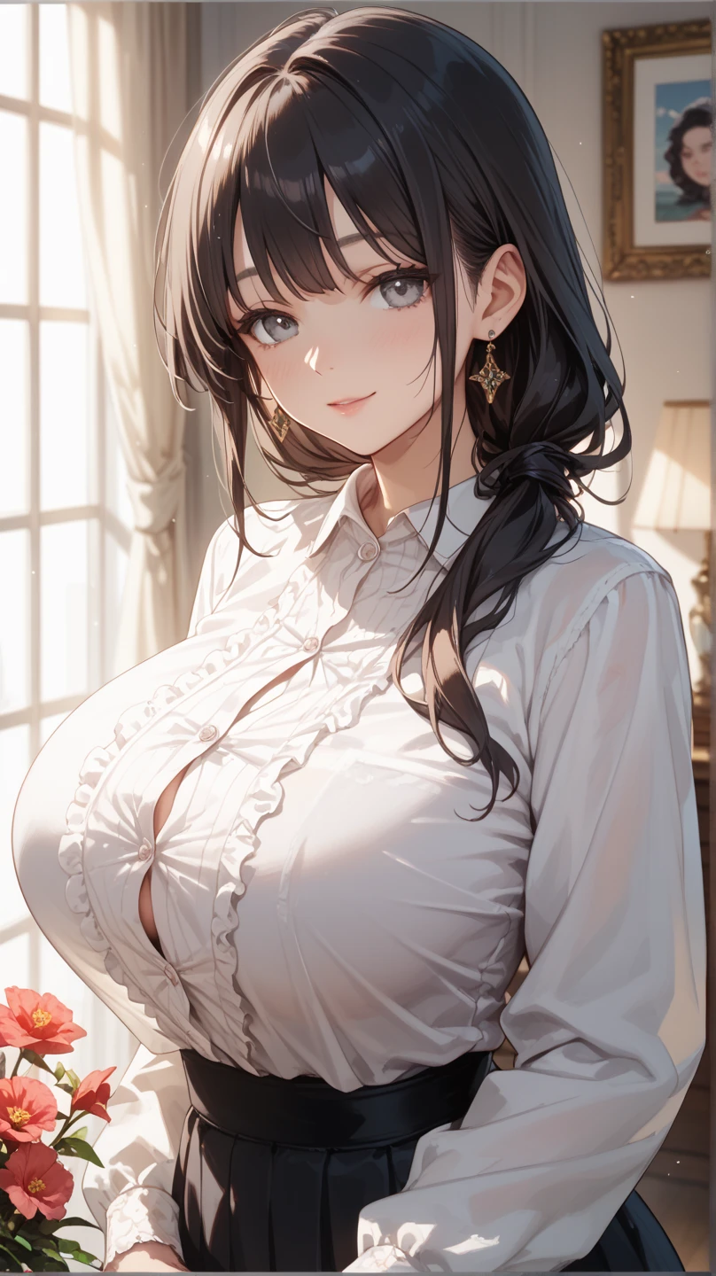 anegasaki nene、Shiny brown hair, short hair, (Beautiful brown eyes、Sparkling eyes, Fine grain)、smile、Ultra-detailed eyes、Highly detailed face, Highly detailed eyes,



Highest quality、masterpiece、High sensitivity、High resolution、Detailed Description、Slender women、In erotic clothing、Scattered rooms、
