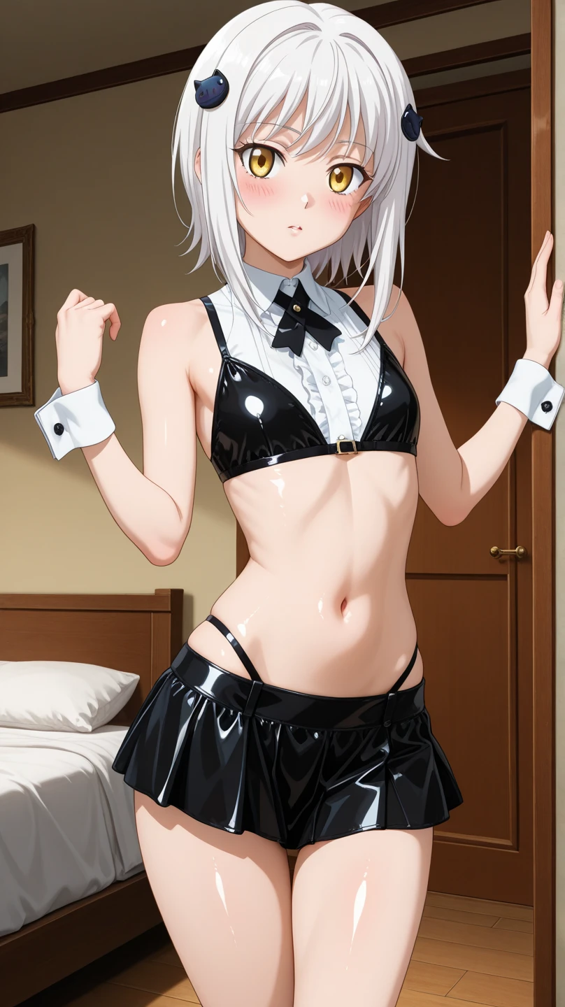 NSFW,(One girl:1.5),koneko toujou (dxd),Gray Hair,short hair,(Wedding Lingerie:1.5),Iron Collar,Tattoo on the lower abdomen,(Perfect hands),(Perfect Anatomy),(masterpiece),(highest quality),(Ecstasy face:1.5),(orgasm:1.5),Smirking face,Embarrassed,blush,Drooling,Luxury Room,bedroom,chandelier,Leg spread,Lift your butt,Ahegao,Open your mouth、Stick your tongue out,(One Man Man:1.5),(Having sex:1.5),(pregnancy:1.2)