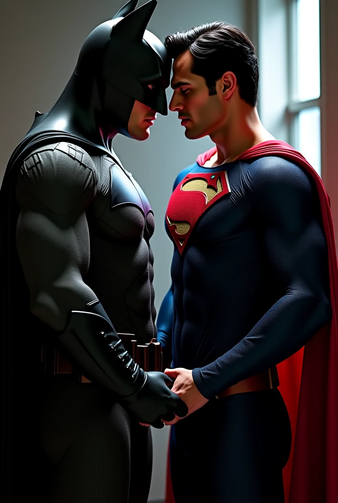 Superman and Batman Having sex in his room  (sex gay),( Anal sex)