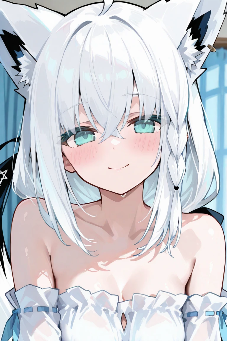 Anime Femboy, Fine skin, cute, (masterpiece, highest quality, 8K ultra-high resolution:1.4), beautiful detailed eyes, ultra-detailed, drsizukachan1,
Standing, front view,
{inubashiri_momiji_touhou:1.15}, animal_ears, wolf_ears, short_hair, red_eyes, white_hair, wolf_tail, tail, blush,
(((Completely naked))), pussy line,
((Femboy)), no ko , a feminine boy, (((no constriction, Dim body)))