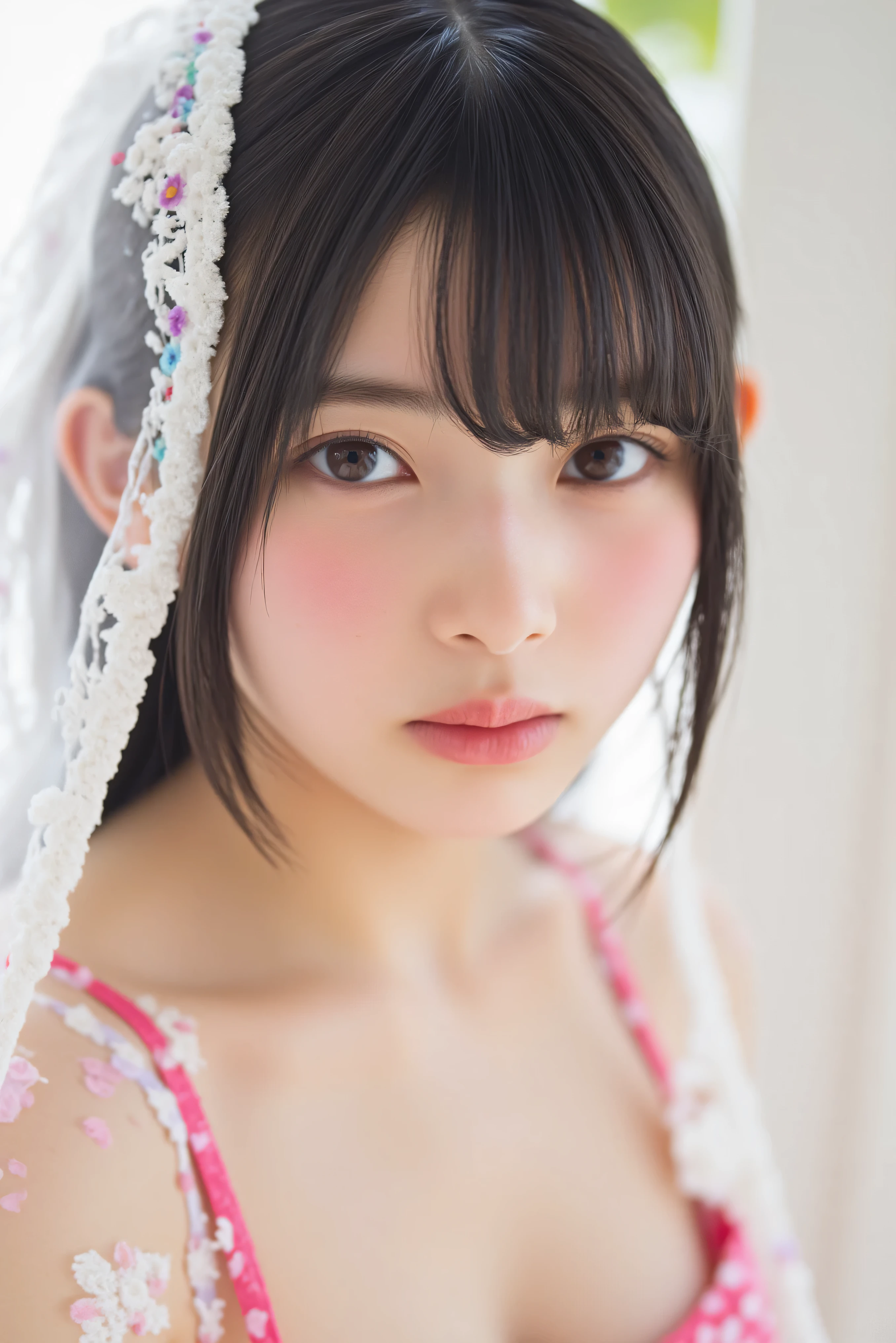 (masterpiece, Highest Quality , details, 8k, 4K, hi res, is ridiculous :1.3), ( detailsなテクスチャライティング , Detailed surface lighting for viewers ), [ PASTEL COLOR ] [ calm colors ] [ anime screen cap with clothes in 4 steps ] [ Photorealistic] 3D Character Model,PERFECT PROPORTION, beautiful body,pajamas,  nightwear, ,surprised faces,big breasts