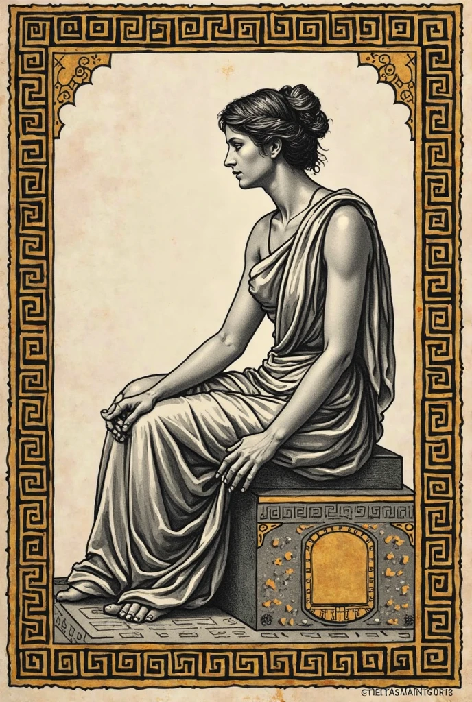 I want a sculpture of stoic philosophers with a black background, it should focus on bisexual philosophers, seios , position of hair falling but braided, com belos seios corpo perfeito com , a wide thigh is a beautiful woman, com seios lindos corpo perfeito, uma coxa larga, um destino com ,expression sexual poses, sensor eroticism without clothes all naked stoic with ,The image should focus on philosophers sculpture of a in the style of ancient Greece that philosophy philosophers plain white background black and white gold chain glasses, several gold coins scattered on the floor, imagem 4k 8k bonito e muito detalhado de alta qualidade plano completo