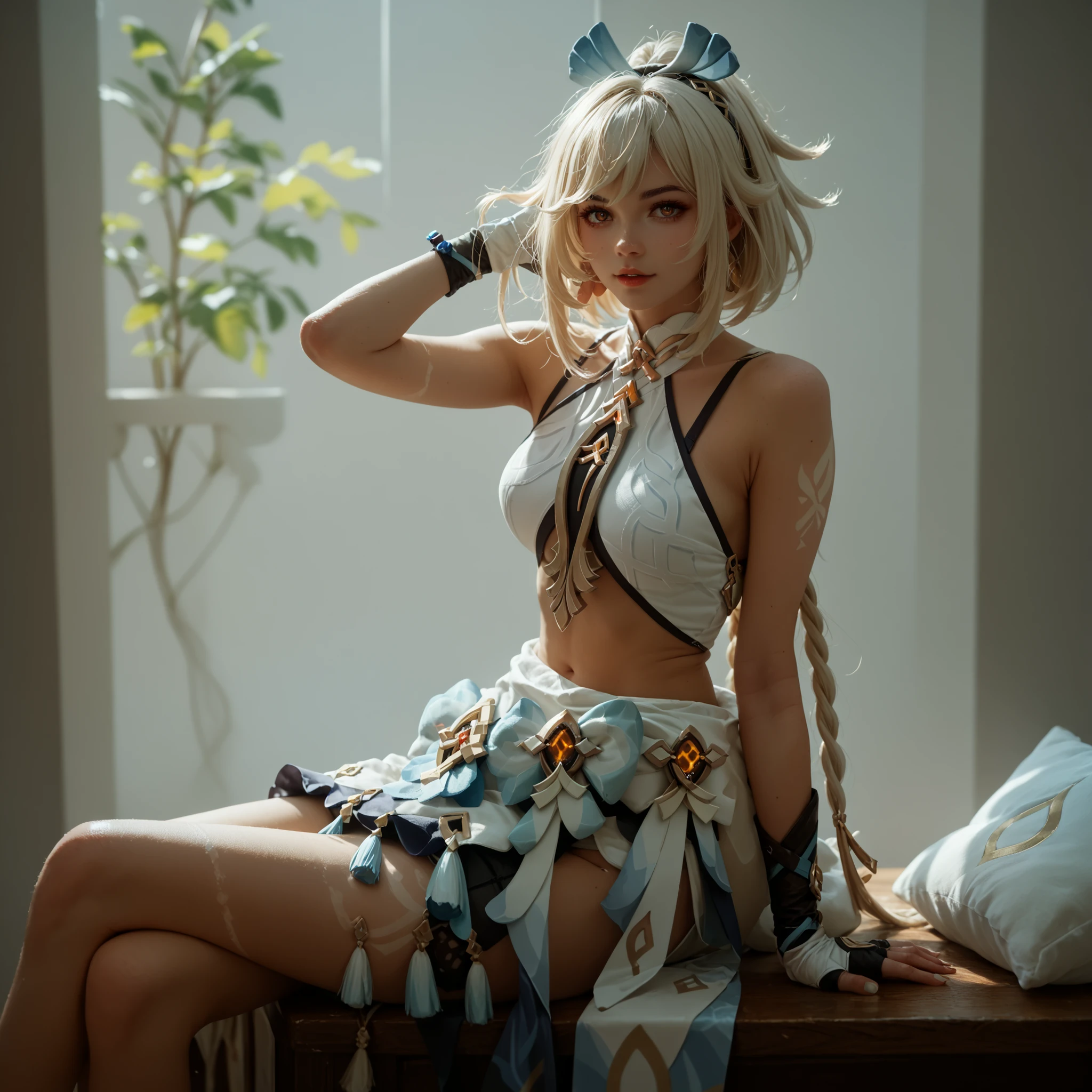 1 girl only, original, from the video game Genshin Impact, pose sexy