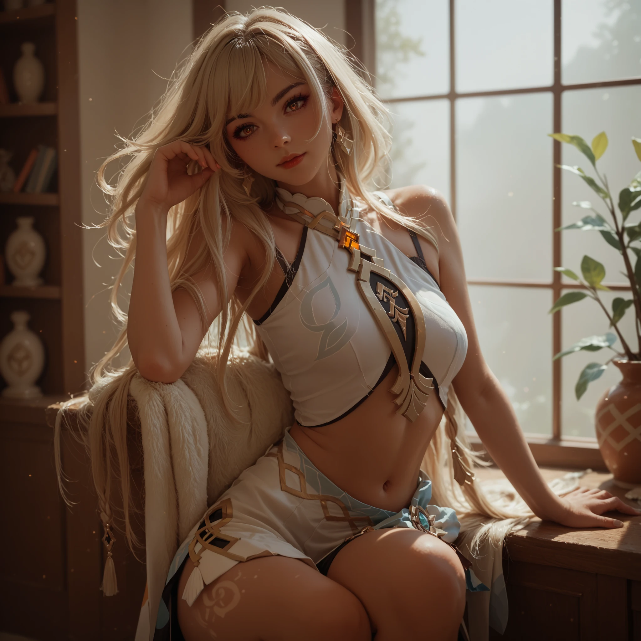1 girl only, original, from the video game Genshin Impact, pose sexy