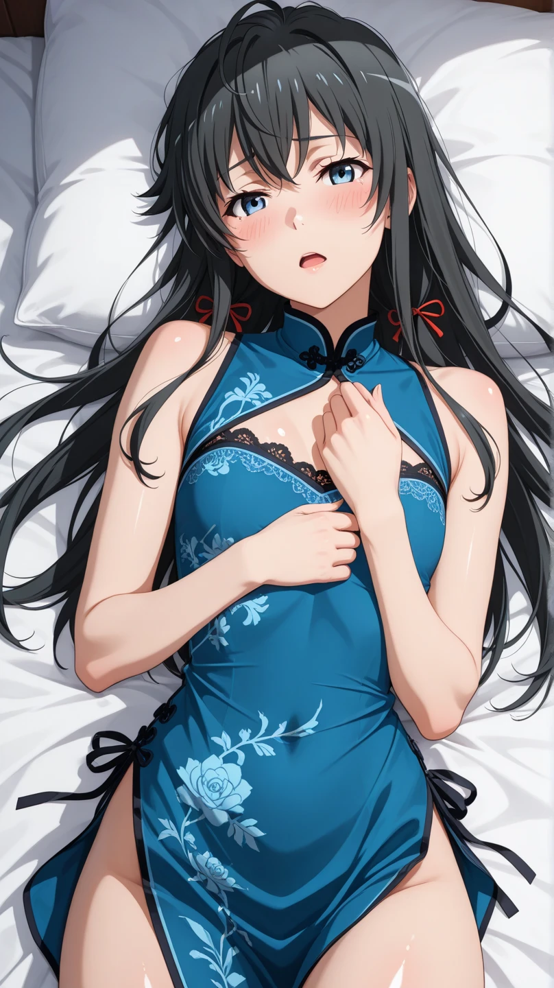 (6 years old)(1girl)(master detailed anime)(master quality)(RAW Photos))(8K)(Realistic, photo Realistic:1.2), ((Highest quality))(naked)(white bra)(white panty)(panty shot1.5)(Real human body),Perfect Anatomy)(Black Hair)(shine eyes)(Detailed eyes)(Detailed eyes)(blush)(Perfect body line)(Bedroom On the bed)(spread legs1.5)(panty shot1.5)