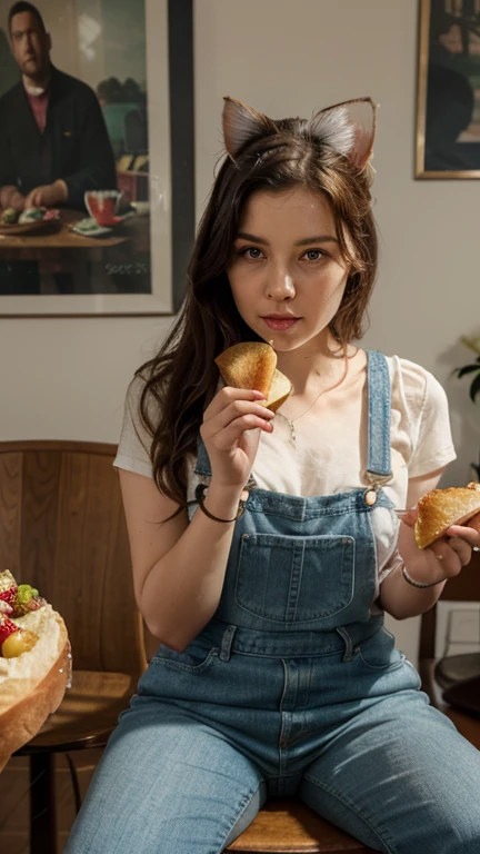 best quality, masterpiece, highres, detailed, perfect anatomy, <lora:Detail - add_detail:0.2>, <lyco:PrisonerCh-10:0.7>, PrisonerCh, striped clothes, prison, sad, a 30 year old woman eating a sad breakfast, realistic