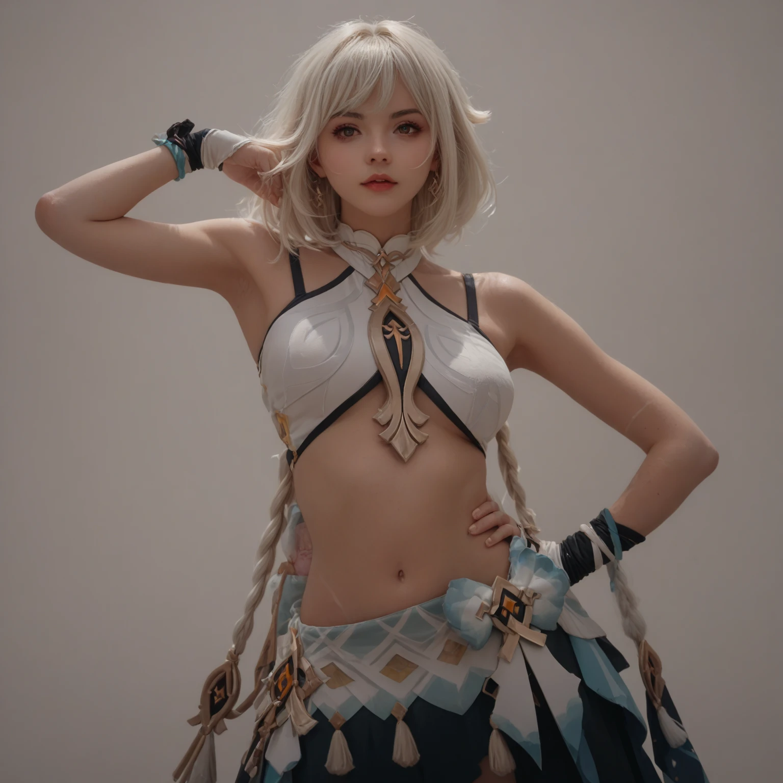 female, ((masterpiece, best quality, ultra detailed, absurdres),  solo, short hair, breasts, looking at viewer, hime cut, ringed eyes, skirt,gradient hair, raibow hair,bow, cleavage, medium breasts, full body, short sleeves, socks, belt,  black footwear, mole, sneakers, lips, maid, maid headdress , bed,hornsgirl, horns, wings, from_side, taking off shirt, open shirt, from above