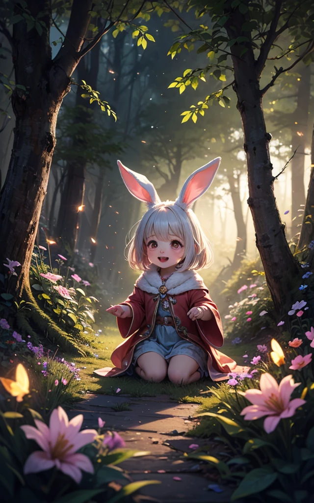Lunar Surface、Rabbit、girl、picnic、Camel Toe、Giant tit、Nipple Puffs、Cleavage、Plump、Super big breasts、Super big butt、Fairy tale、Princess Kaguya、kimono、kimono、Twelve-layered kimono、たくさんのRabbit、お供のRabbit