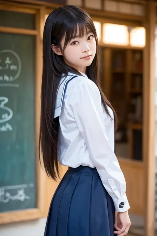 nsfw, whole body, 1Young woman, Sailor suit, (((Primary school students))), Twin tails, (((Children&#39;s pants))), (((Panty shot))), indoor, basement