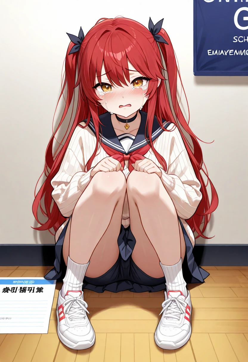 NSFW、Sugar Angle, Asuka Langley Soryu, (Soryu Asuka Langley:1.5), blue eyes, Hair between the eyes, headgear, Interface Headset, Orange Hair, Both sides up, anger, Open your mouth,Big Tits、
break blue dress, clavicle, dress, neck ribbon, pinafore dress, red ribbon, ribbon, , shirt, Short sleeve, (Tokyo 3rd Junior High School Uniform:1.5), suspenders, suspendersスカート, white shirt,

break (masterpiece:1.2), highest quality, High resolution, unity 8k wallpaper, (figure:0.8), (Beautiful fine details:1.6), Highly detailed face, Perfect lighting, Highly detailed CG, (Perfect hands, Perfect Anatomy),(1man and 1girl, having sex:1.4), (vaginal sex, penis in pussy:1.8), (man's hip, man's body:1.6), cry, (from above:1.2), (toddler body, naked, barefoot:1.2), (lying, on one's back, spread legs, legs up, hold on legs:1.4), (slave, choker, collar, chain, lead, handcuffs, tag, chain attached to a collar:1.0), (straw rug, straw floor, prison, wooden cage, hut, pigpen:1.2), nsfw