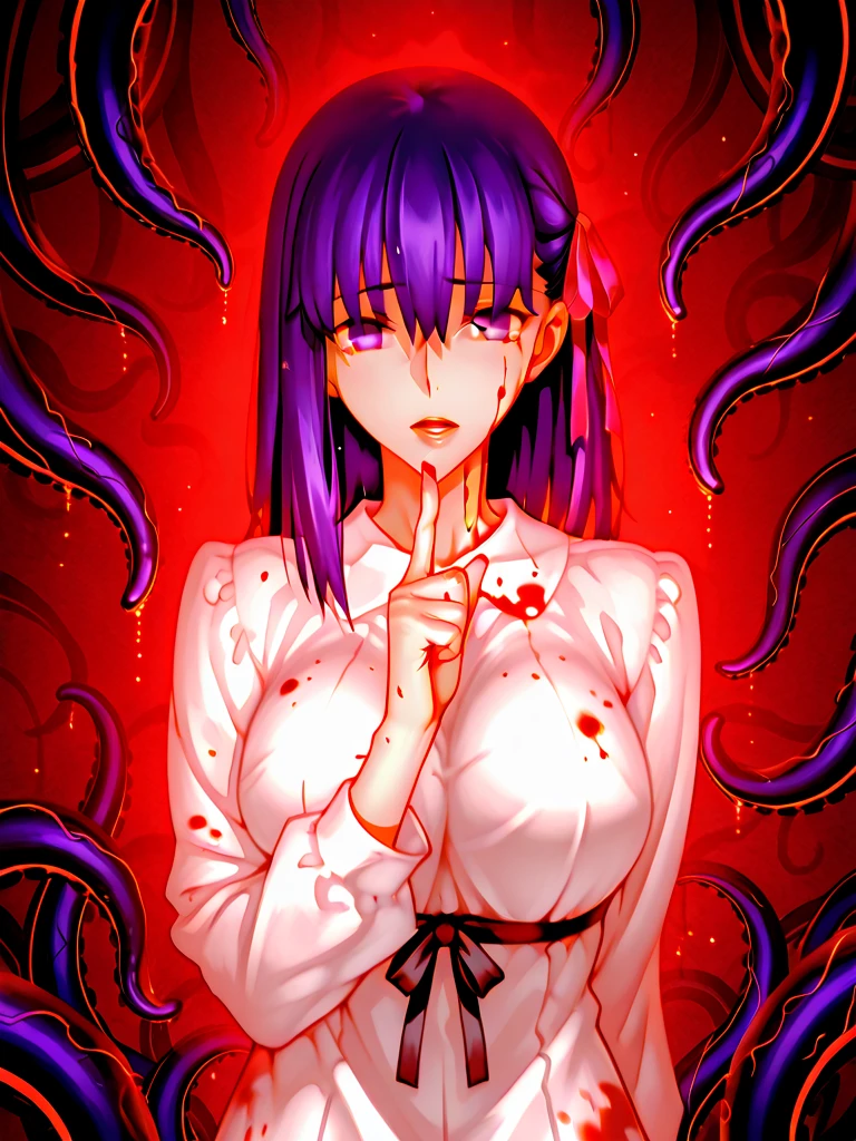 Highest quality, masterpiece, Ultra-high resolution, female、Big Breasts、Brave、alienation、Ash World、Blue Hair、Right arm covered in red tumors、The left half of his face is rotten and has turned green with spots.、Hollow Eyes、Whitened and brittle right half、Place々Strange purple bruises on、Thighs are scaly、Weak to walls々Sit leaning back、Mental breakdown、alone