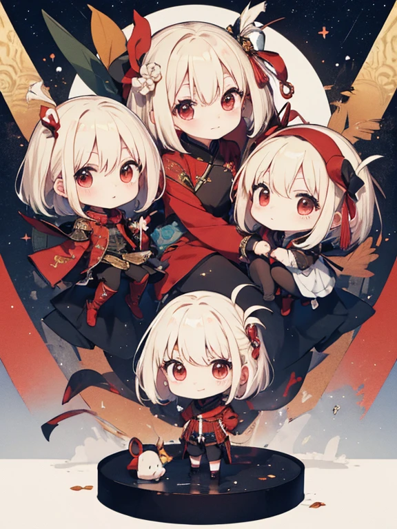 Hair colorbeige,Red Eye,Twin tails,Long Hair,Wizard,gem,Expressionless,