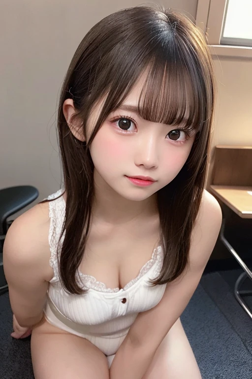Bust Shot,wearing a pink dress,Pink Sleeveless Dress Style,Frilly dress,ruffled edges, layered,Accessories: Flower hairpiece, ribbon, fitted body,Ultra-detailed, finely detail, hight resolution, 8K Wallpaper, Perfect dynamic composition, Beautiful detailed eyes,Blushing,Facing forward,Long hair ponytail,((8k, Raw photo, Best Quality, Mastepiece:1.2), (Realism, Photorealistic:1.4), (Highly detailed 8K wallpapers), Depth of written boundary, Cinematic Lighting, Soft Light, Detailed Beauty Eye,Shiny and smooth light brown ponytail, Asymmetrical bangs, Shiny skin, Ultra-detailed skins ,It is high resolution., High detail, Detailed hairstyle, Detailed facial beauty, Hyper-realistic, Perfect limbs, Perfect Anatomy ,1 Japanese girl,Famous Japanese Idols, Perfect female body,A shy smile,Short eyelashes,Double-edged eyelids,Look straight here,Hair style: ponytail,