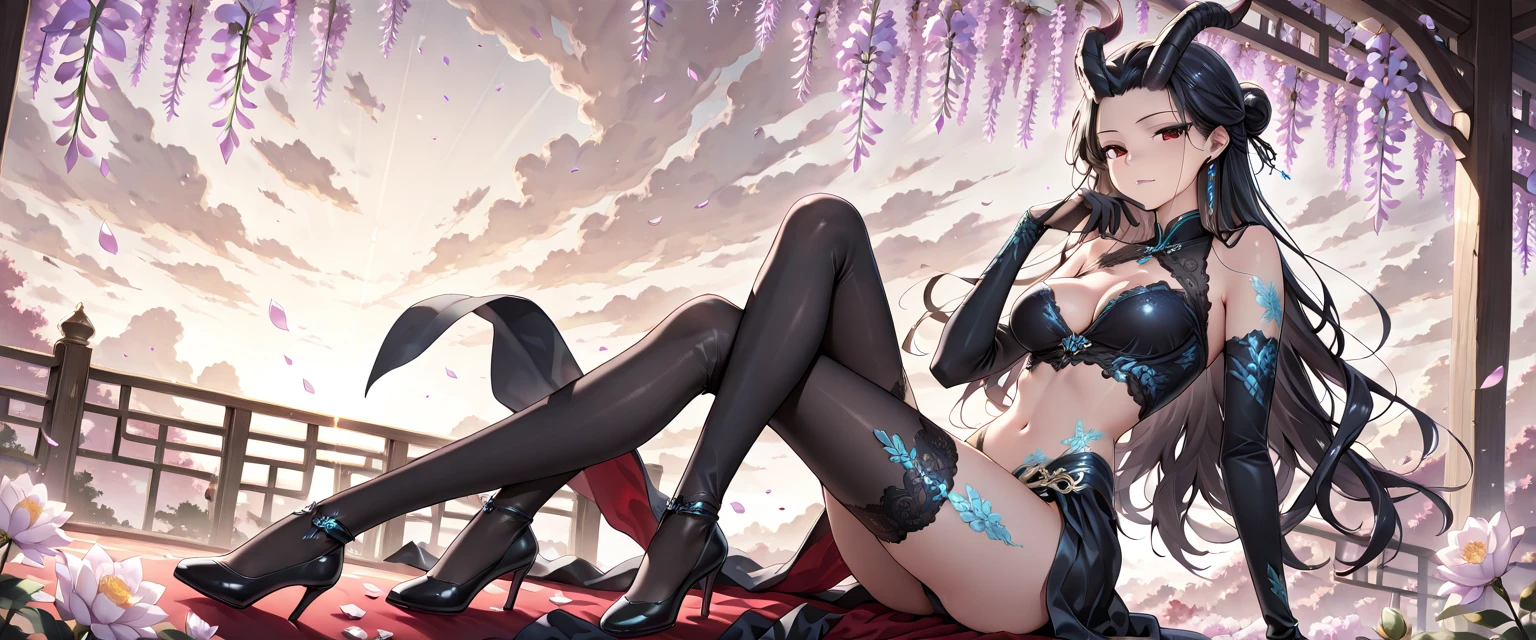 1woman,45 yeararried woman,milf,plump,extremely large breast, Alone,(background with:ponds,cherry blossom forest,lotto flower)Lie under water, she has short pink hair,seen from the front,, mostly cloudy sky,(((Masterpiece),(Highly detailed CG Unity 8k wallpaper),The best quality,cinematic lighting,detailed background,Beautiful detailed eyes,bright pupils,black eyes,Snow white skin,red lip(very fine and beautiful),(Beautiful and detailed description of the eye.),ultra-detailed,Masterpiece,))looking to the camera,A high resolution,ultra-detailed),revealing breasts,Fair genitalia, bulk,the legs are open,Sexy servant,camel toe,Dissatisfaction desire,Facade,(exhausting:Red sailor uniform,Fair ,)