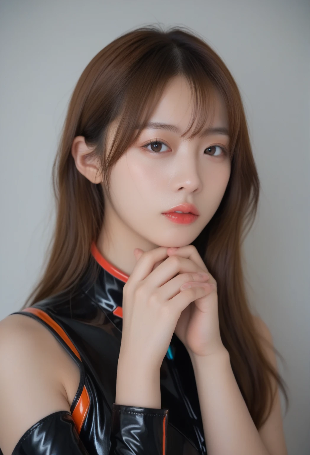 1 girl、masterpiece、Highest Quality、uncensored、Japanese、Evangelion、 black plug suit 、venue、Lance of Longinus、sweaty skin、