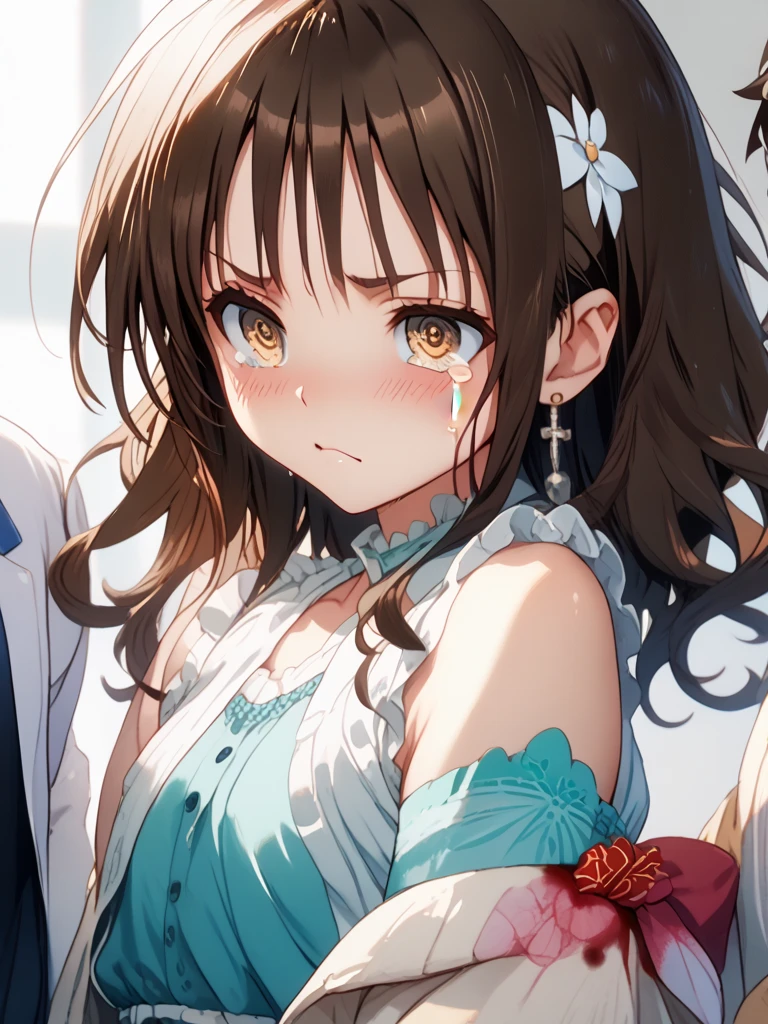 masterpiece, highest quality, kirasaka sayaka, ponytail, hair ribbon, (masterpiece,highest quality, become familiar with)), ultra-become familiar with, become familiar with hair, deep shadow, hard rim lighting,((dramatic lighting)),sharp focus, cowboy shot, (1 girl:1.2), alone,( long hair:1.3), (floating hair:1.2), green eyes, (big breasts:0.6)(enchanting smile:1.1),medium breasts,(ハイponytail:1.1), Are standing, (looking at the viewer:1.2),happy smile, smile, open your mouth,Doctor Costume,black pencil skirt,black tights,stiletto heels,Examination room,sitting cross-legged on a chair,(masterpiece:1.2), highest quality, High resolution, unity 8k wallpaper, (shape:0.8), (beautiful and detailed eyes:1.6), highly detailed face, perfect lighting, Very detailed CG, (perfect hands, perfect anatomy),