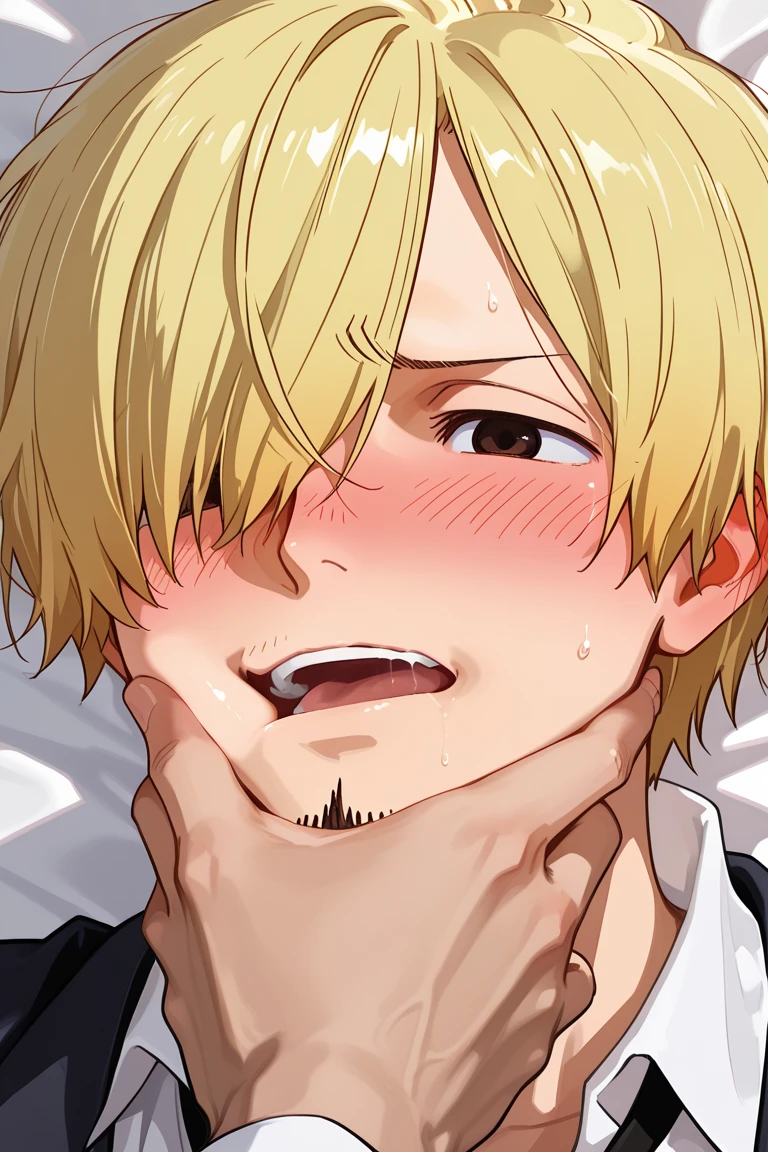 score_9, score_8_up, score_7_up, score_6_up, source_anime, BREAK by ikuchan kaoru, iku, clean color, flat color,1girl, hellsing, blonde hair, vampire, fangs, excited, outdoors, in Forest, face focus, face closeup, face, face only, , covering eyes, interracial, penis awe, dark skinned male, huge penis
