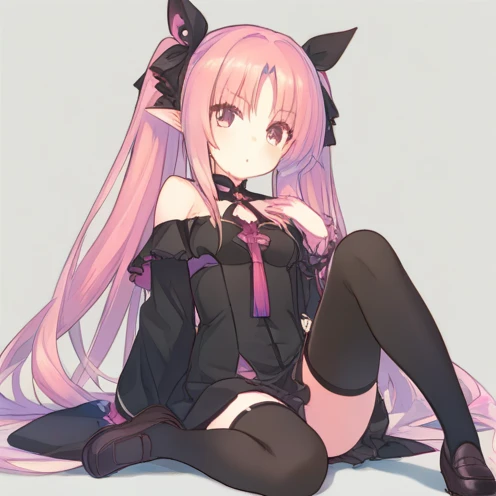 pink haired,gothic,Beth,neck ring,leg loops,small boots,