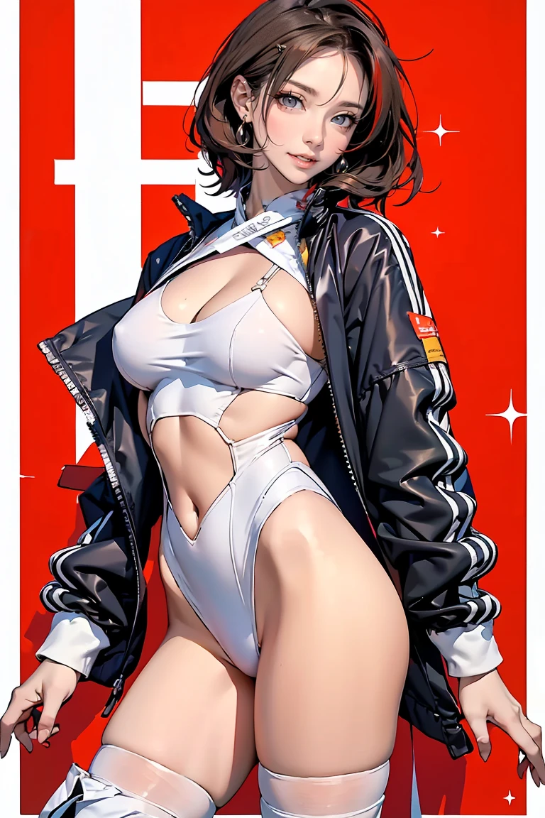 (masterpiece:1.2, best quality), (magazine cover), (colorful Magazine cover with lots of text), brilliant colorful paintings, Comic cover style, glamorous, seductive, stylish, chic, high-fashion, alluring, elegant, trendy, fashionable, radiant, head-turner, dazzling, sophisticated, stunning, dramatic, bold, Asian fashion model with snow-white skin and red velvet lips, wearing a red velvet string bikini.