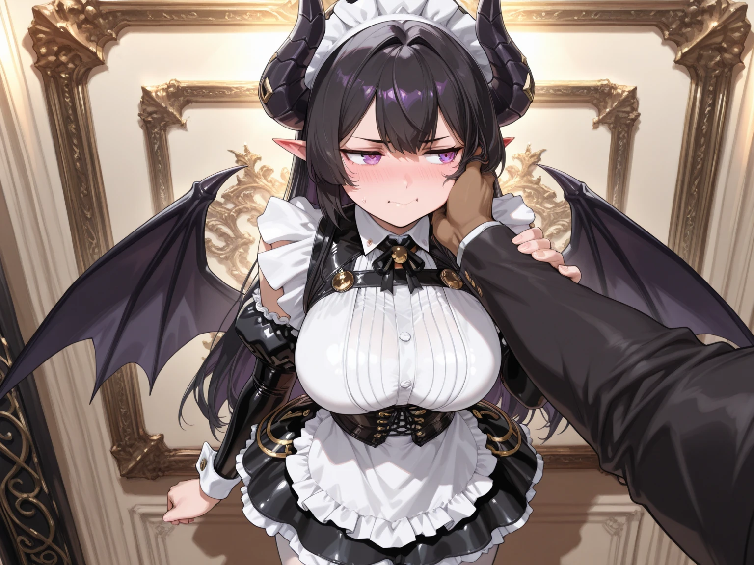  hair above one eye, purple eyes, horse girl, horse tail, halloween costumes, Plump short sleeves, white shirt, bow tie, layered skirt, black gloves, frilled hairband, bat wings, hair flower, brooch, Blue rose,(rice shower \(Umamusume\)),(masterpiece),shape,brown black hair,long hair,purple eyes,flowing bangs,long bangs,long hair,hair covers right eye , classroom, Upper body, looking at the viewer, School,  (highest quality, masterpiece:1.2), 1girl, (((masterpiece))), highest quality, highest quality, advanced details, 1girl,calm colors, cinematic light, complex and highly detailed。(((highest quality))).)((Super detailed))).big breasts, open your mouth.alone, anime, anime, ray tracing, super resolution image, bright colors, cinematic light, light shines on your face, glow eyes, written boundary depth, detailed background, cute, highest quality, masterpiece, ((masterpiece)), ((anime)), ((intricate details)), (spread your legs), (blush:1.1),(Expression at the climax:1.5),(turn the knees outward),{(ejaculateのちんこ:1.3)},(stick out tongue:1.5),(ideal penis),(plump body 1.4),((beautiful rendered art)),(erect nipples:1.2),(Ahegao),(girl),(cute), {highest quality}, {so beautiful}, NSFW,(masturbation behavior:1.4),(勢いよくejaculate),(upturned eyes:1.4),(orgasm face 1.3),(massive ejaculation:1.5),(publish one&#39;penis of:1.9),(ejaculate:1.3),(seductive pose), (cum on clothes),(ejaculation on body),(small cum),(上向きpenis of:1.3),movie lighting,1girl,(genitals are exposed:1.4),(chest exposure:1.6),(Nipple exposure:1.3),(体reflect the whole:1.6),positive,(angle from below:1.1),(Goth Lolita Clothes:1.9),(fine dick:1.3),(ejaculate:1.6),(with purple cloak:1.4),black tights,(stick out tongue:1.5),(big breasts:1.4),(erect penis:1.5),(squat:1.5),(foot pose:1.8),(cuteフリル:1.4),(lower body:1.5),(reflect the whole:1.5),(lolita room:1.3),(cross-eyed:1.6),(cuteちんこ),(The whole body is covered with sperm:1.5),(dripping semen:1.4),(positive:1.2),(sexual pleasure:1.3)