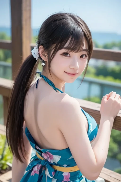 （8k、live-action、Raw photo、highest quality、masterpiece：1.2),(Outdoors,Pool,Front lighting:1.2),((Perfect lighting)),(Twin tails),Watching the audience,Looking up,Sexy pose, strong,Erotic,18-year-old,student,White skin,knees,Absurd,Small Face,Part the front hair from the center、The forehead is visible,(Be embarrassed,Tight eyes,Glare,strong,skinny,skinny,get annoyed)、masterpiece,highest quality、超A high resolution,one person, solo,Close-up shot、cute、Back to Students,(towel fabric bikini:1.3),High school girl,Japanese women,standing,（Photoreal：1.37）、Photon Mapping,Realistic、cuteSmall Face,Brown eyes、prospect、Depth of written boundary、Blurred Background、Real,(I can see the front hair), hair, I can see the knees, thigh,(Nogizaka Idol), actress、Big and ample breasts、Cleavage、Super fine、Low people、(Skin with visible pores:1.2)、(Focus on the face)、8 heads、Natural neck、Check and correct the skeleton
