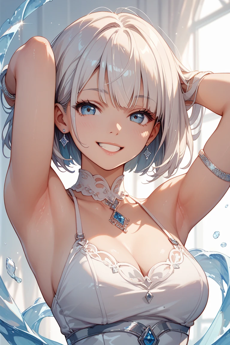 Blue eyes, big breast