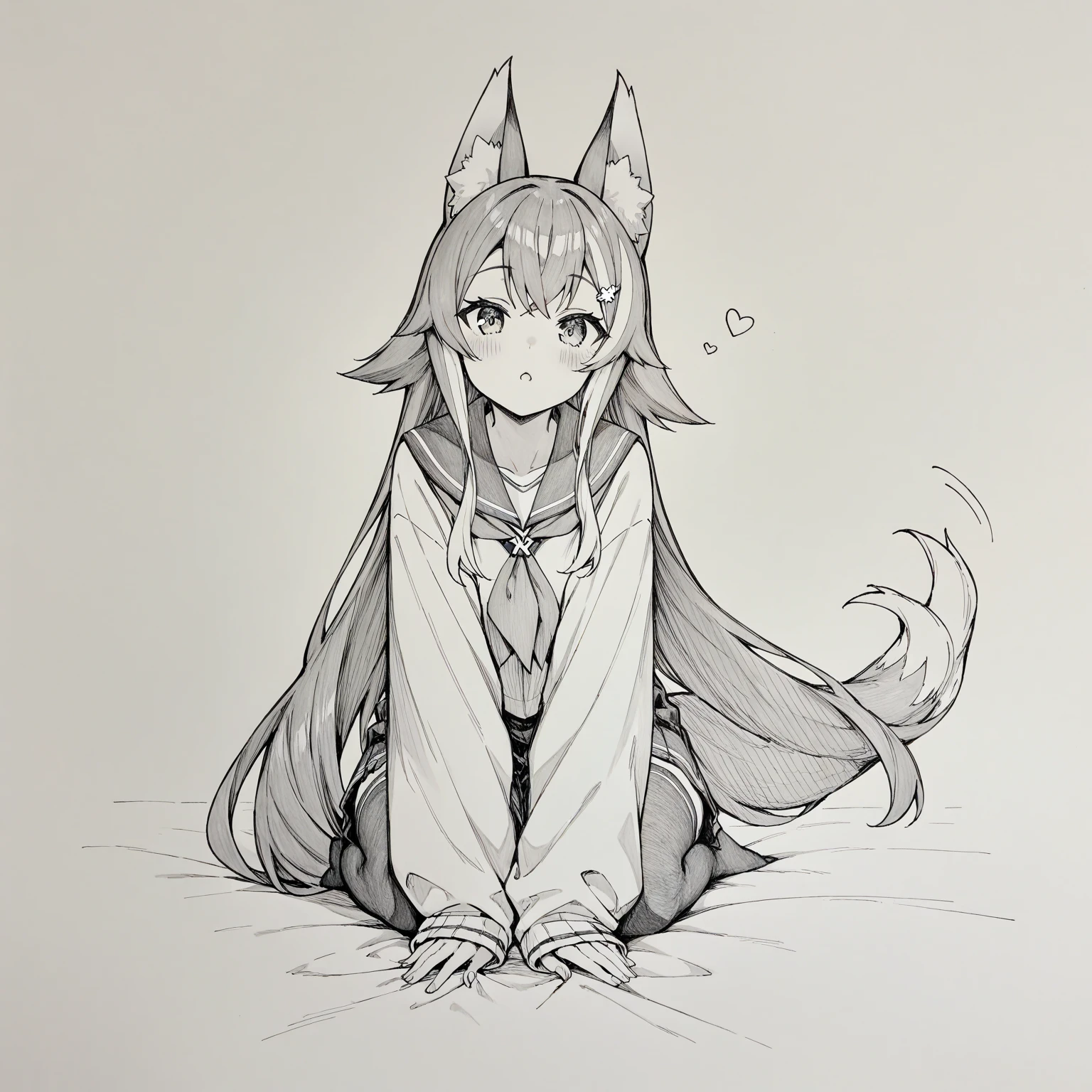 <lora:fetal_position2:1.0> , fetal position,  bent legs,   animal ears, baron bunny, drooling, long hair, looking at viewer, looking back, rabbit ears, riffle hunter, short hair, simple background, sketch, sleeping, sparkle, star \(symbol\), white background