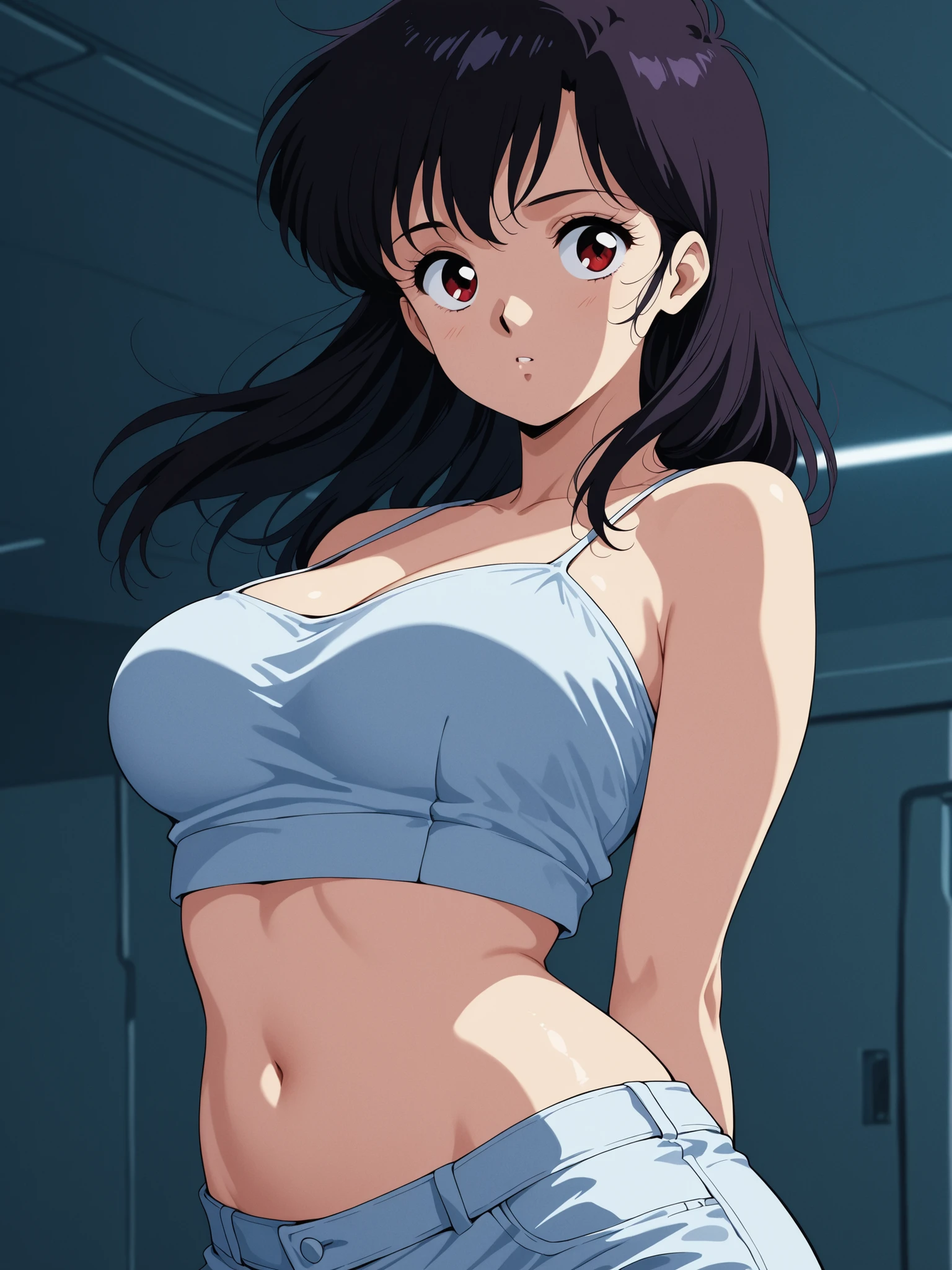 Manga comic sensual brunette girl wet white t-shirt, black tabled skirt In a sensual pose AimeWith milk dripping in his hand, and clutching  two tomatoes(bigboob) (wet t-shirt) (highly detailed) (concept art) (manga) (anime) (draw) (face anime detailed) (comics)