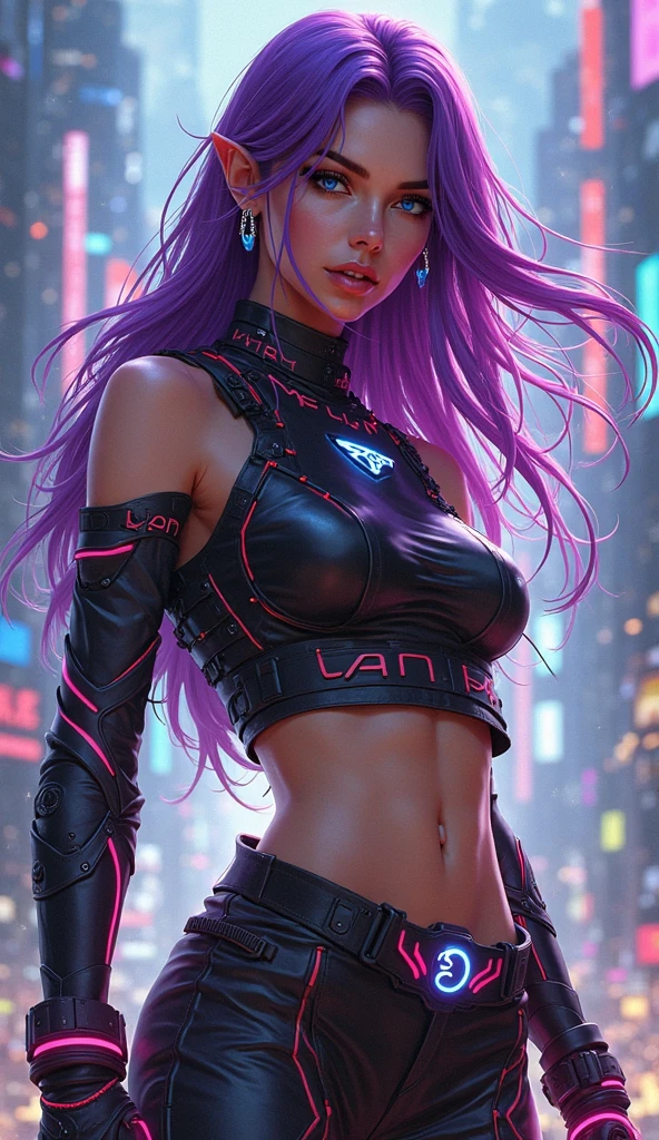 Zerg Queen Beautiful Girl: Lanlinger 18 years old, messy hair, athletic toned body, toned abs, bicep veins, oil painting, beautiful perfect face, soft skin perfect face, light purple and purple added, light red added, intricate details, splash screen, 8k resolution, masterpiece, cute face, mysterious magic array background
