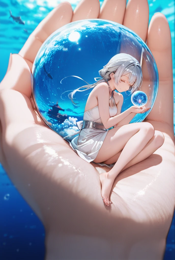 (Browsing Caution:1.2), (8k, RAW Photos, Best image quality, masterpiece: 1.4), Very detailedな, (Realistic, Realistic: 1.48), One Girl, Focus Only, Type Moon Style, Kyoto Animation Style, short hair, (Aquamarine Hair:1.7), Blunt bangs, Hair between the eyes, ((Detailed face, Blushing:1.2)), Clear Eyes, Side Lock, Gray Hair, Shiny Hair, Beautiful and exquisite cold face, Captivating smile, anger, Intricate details、Beautiful and delicate eyes, just_shoulder, Small breasts, Grey Eyes, White skin, hair ornaments, beautiful just back, just feet, Skin dents, clavicle, just_feet, Beach, Beautifully detailed skies, White Sand, wood, Extremely accurate details, People who are bad at organizing, Very detailed, 16k wallpaper, Full Body Focus,sexy,Showing nipples,Completely naked,Squirting