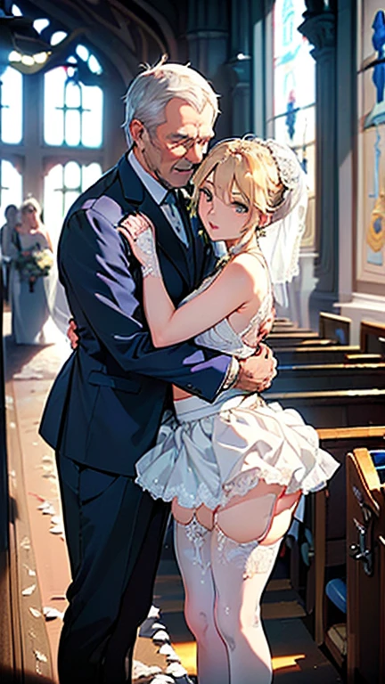 a father (he had been brainwashing by his second son,crossdressing,Sex with his second son every day, wear sexy Wedding lingerie,bride of his second son,have one's first night,,swear live as the wife of his second son for life) ,an empty abandoned church ,Already he divorced his wife by order of his second son.on.