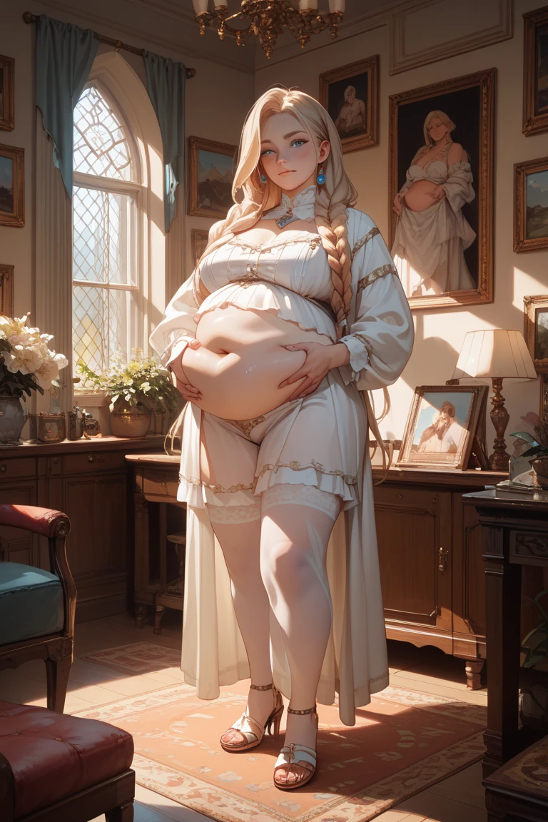 NSFW,
(Sex between a woman and a man:1.4),
,,,,,,,,,,,,,,,,,,
orange_hair
,,,,,,,,,,,,,,,,,,
(huge breasts,saggy breasts,huge areola,erect nipples),
,,,
(Show the vagina, urethra and anus:1.4),(show me your knees:1.4),(show nipples:1.4),
,,,
(((masterpiece))),(((highest quality))),(((8K))), (((Very detailed CG))),(((High resolution, very unpleasant))), (((realistic illustration,realistic, depth))),(((1.5 intricate details))),((((super wide shot)))),
((((UE5 screenshot))),
(perfect anatomy, super dense skin, 2arms, 2hand, 5 fingers, 1navel, 1vagina),
(Details vaginal),
(Beautiful mechanics, Elaborately designed clothing, highly detailed background),
(beautiful eyes, fine eyes, pretty eyes, natural eyebrows),
(beautiful face, perfect face, highly detailed beautiful face and eyes, attractive face),
(detailed face, delicate features, very pale skin, highly detailed skin, shiny skin),
,,,
(Pregnant:1.4),
,,,
strong light
,,,