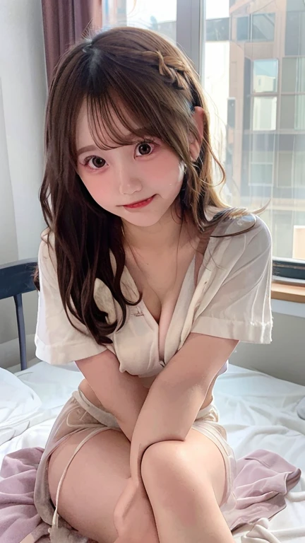masterpiece、highest quality, (Real young gravure idol:1.6), Day本人 ,16 years old, sakimichan, HDRI, Young beautiful gravure idol, Surreal, ((not NSFW:2.0)), (Nipples are visible:1.4),I want to be exposed,(1 girl:1.0),  {{Flat Chest: 1.6}}, (Day々), bright, blurred background, (Braided bangs, Short hair shaggy cut、Wavy Hair:1.0),  nice, (Floating hair:1.2),  Soft lighting, ((Lying on your back at sea, Looking at the camera:1.2)), 非常にI want to be exposed,(Wearing a very small apron:1.2), (No panties or bra:1.0),((Erotic,Sexy and sexually explicit:1.0)),(Embarrassed look:1.0),(smile:1.4)、Look Up,((Real Idol))、((Small breasts: 2.0))、Small breasts、有名なDay本のアイドル、Highly detailed and realistic skin、Highly detailed and beautiful face、(The whole body is visible:1.3)、Narrow waist、Perfect Style,(Gravure idol pose:1.0),  (Five fingers:1.0), (Hands tied with ropes:1.0), Angle from the right, Perfect and very detailed beautiful nipples