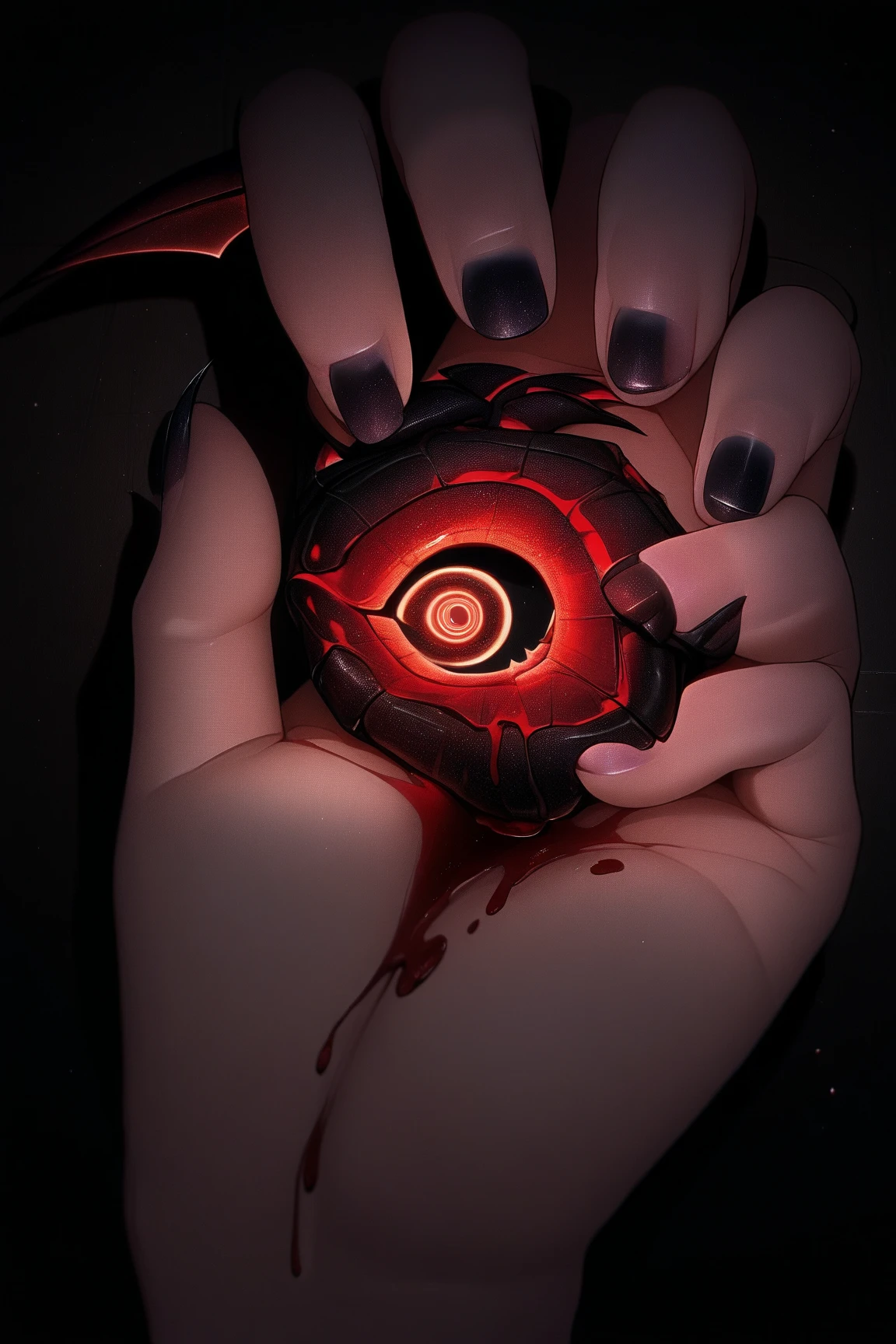 (Demon hand close up:1.4) ,dark skin:1.7 ,dark nail ,beautiful nail ,beautiful screen lighting ,Trans parent ,c0ldbr3w  ,masterpiece ,best quality ,amazing quality ,Dropy blood