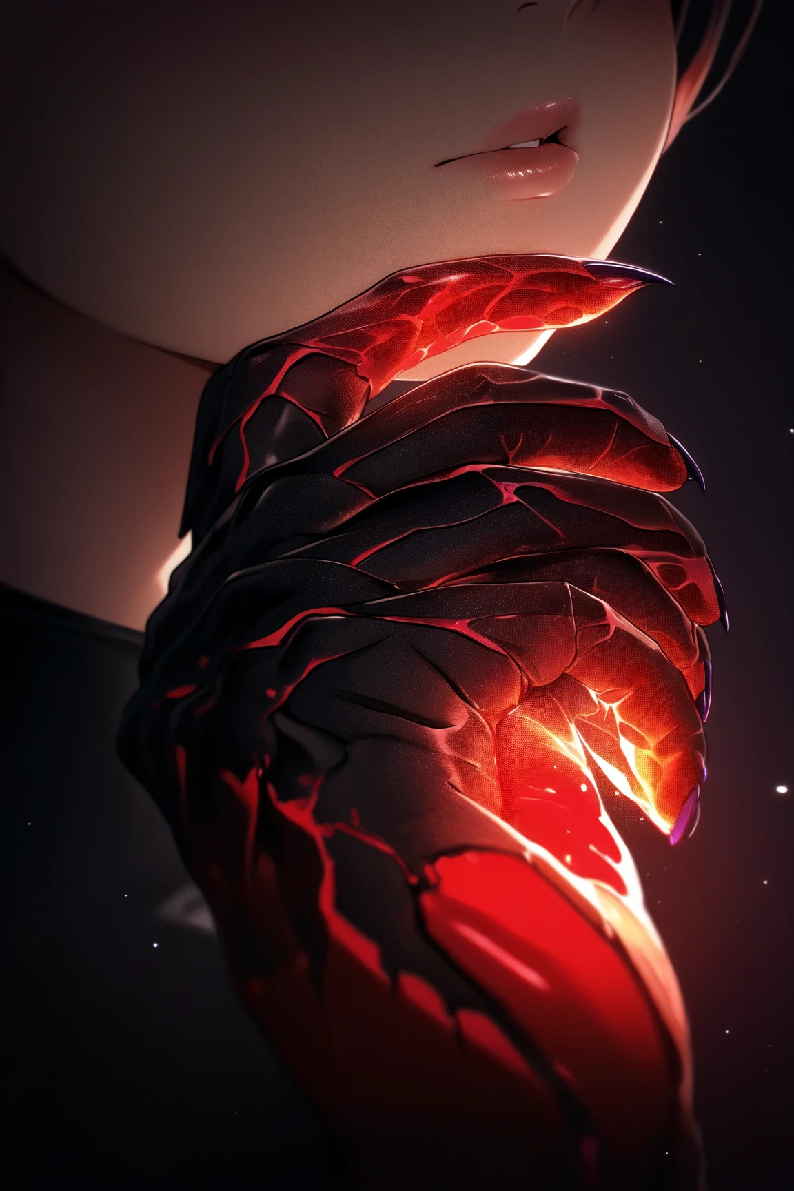 (Demon hand close up:1.4) ,dark skin:1.7 ,dark nail ,beautiful nail ,beautiful screen lighting ,Trans parent ,c0ldbr3w  ,masterpiece ,best quality ,amazing quality ,Dropy blood