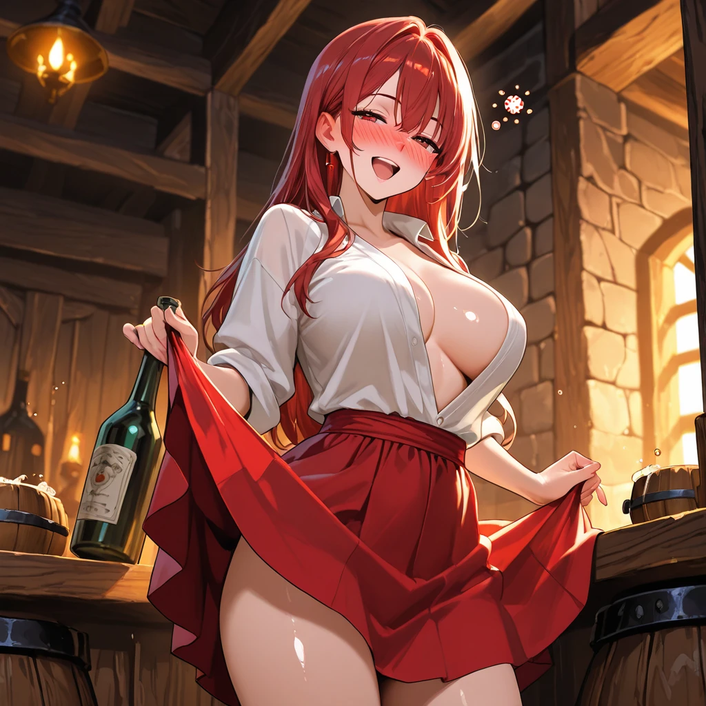 1girl, solo, nsfw,, (wearing nothing: 1.5), large breasts., empty eyes ,flooding, fire, heavy snowfall, frozen, file, crying, sea, cooking, whole body, Cherry tree、blue sky, church,, classroom, garden luka, blue eyes, , long hair, pink hair , nipple , wet