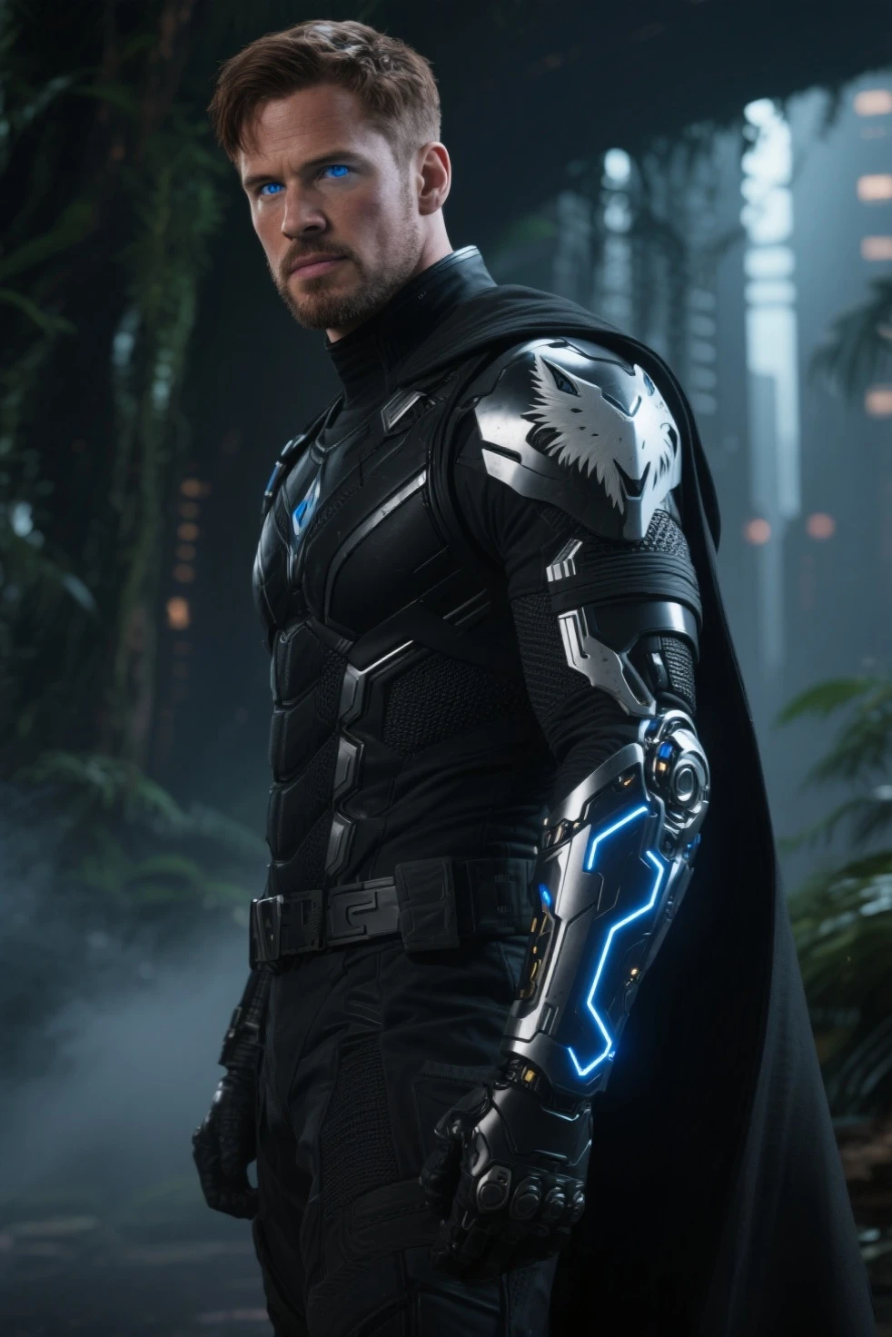 A male hero who fought cyberbullying with the power of his mind, with a cell phone logo on his chest 
