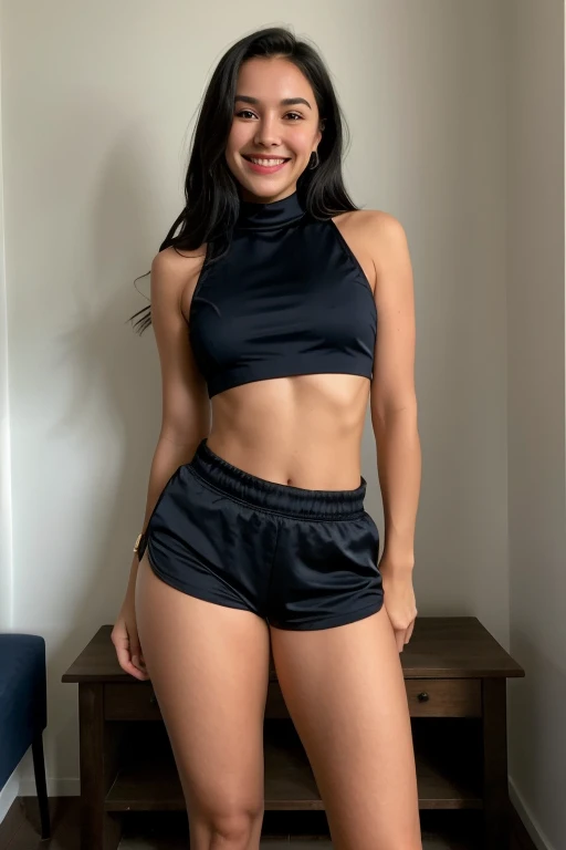 A woman in black jeans,Purple and black top, sexy look, wearing glasses, olivia blame, Emily Ratajkowski, attractive body, chica sexy, attractive body, attractive style, black suit, un fondo de una plaza de juegos sexy look at the camera, scantily clad, Sensual body with sexy belly, top-less, hot sexy body, posing erotically