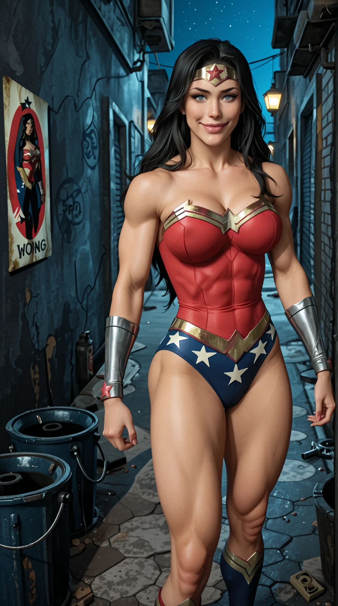 (( She's weak., nas pontas dos dedos)) ((She is subdued by the cops. ((She is handcuffed by the thugs)), ((She is surrendered and groped by strong bandits)) (She's wearing stiletto high heels) ((Your blouse is tattered, Your mesh is tattered, his uniform is tattered, seu traje esta esfarrapado, your clothes are tattered)). sem calcinha. no-bra. ((SUPERHEROINE Wonder Woman BITCH, vagabunda, prostituta, vadia)) She's sweaty all over her body. She's screaming in terror, She's terrified, She's crying a lot. ((ela tem cabelo preto, ela tem cabelo longo))((She's wearing Fishnet Garter Belt socks....)) ((Wearing a thick metal necklace around the neck )) She screams and begs for mercy, Ela cai no choro. Wearing a thick metal necklace around the neck with a chain. (your clothes are wet) (Your body is scratched, ela tem hematomas pelo corpo) (she's drooling, seus olhos revirados. Usando maquiagem pesada no rosto. (Your clothes are immoral, your clothes are indecent). Shibari, arms behind back:1.4), (hands on back), (obra-prima, melhor qualidade) 1.5, 1girl, sozinho, (sexy, mulher bonita, rosto perfeito, olhos perfeitos) corpo inteiro, (Shibari, arms behind back:1.4), (hands on back), ((cabelos pretos)). ((High Definition Face))