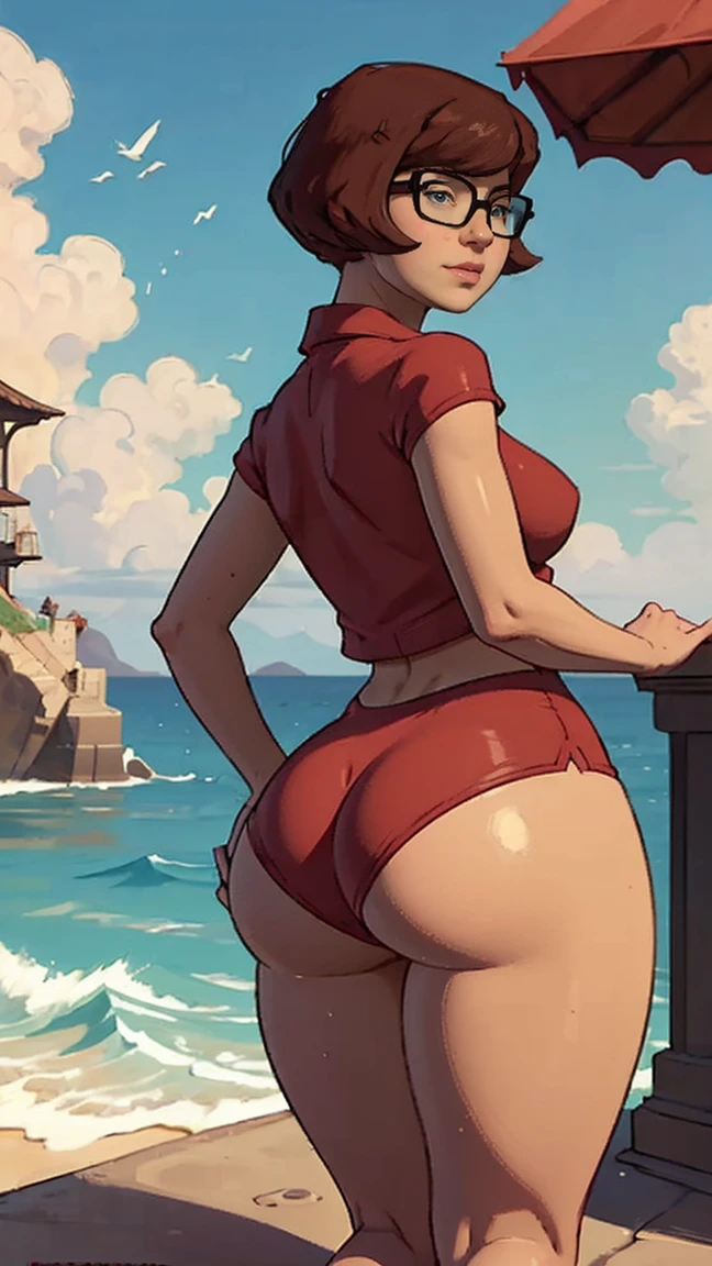 Girl with huge butt in bikini