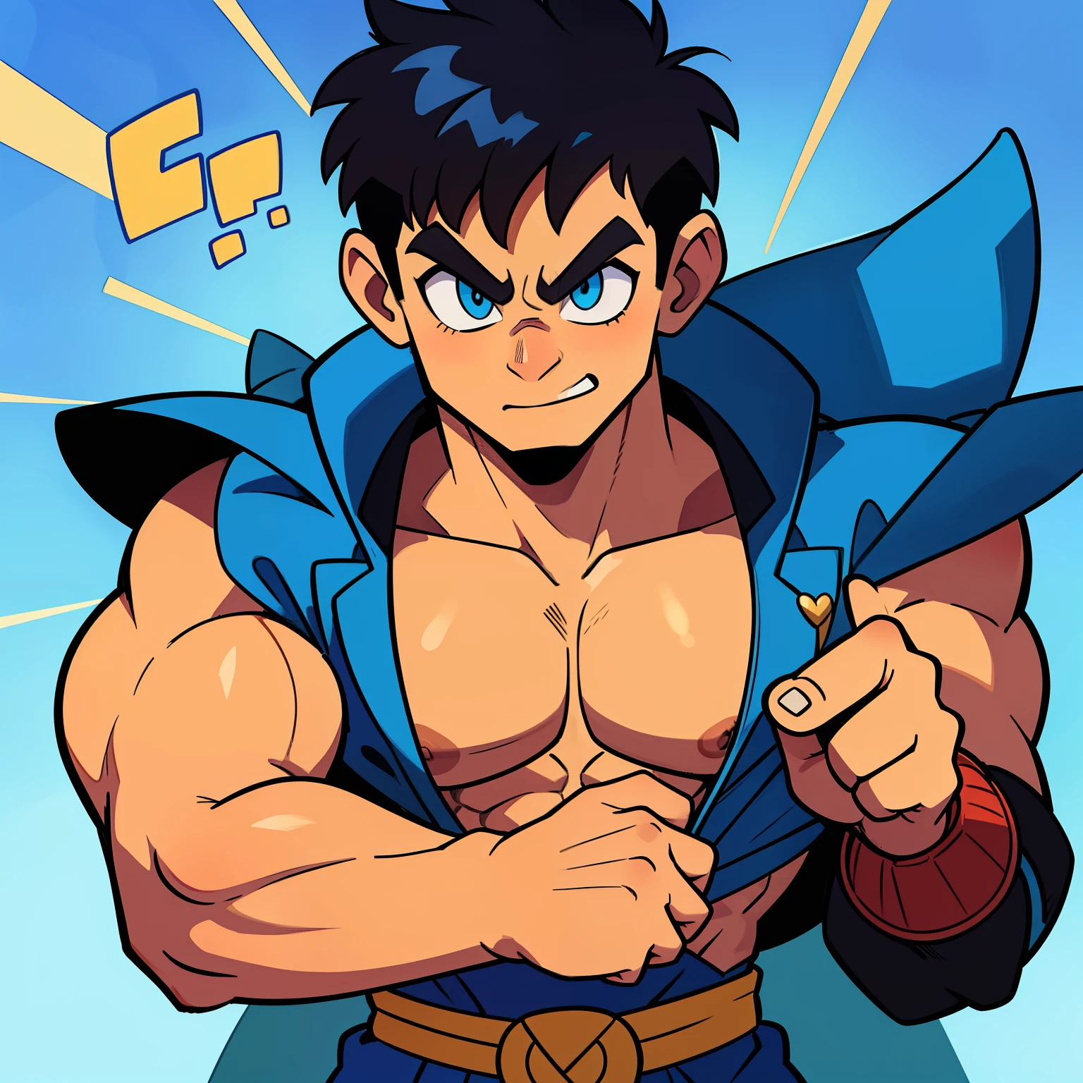 Sex,Erect penis,Open your mouth wide,Drooling,Sweaty,bodybuilder,Six Pack,Big muscles,(Huge erect penis:1.8),(Six Pack:1.6),Painful expression,13-year-old boy,Hero Suit,Devilish Wings,